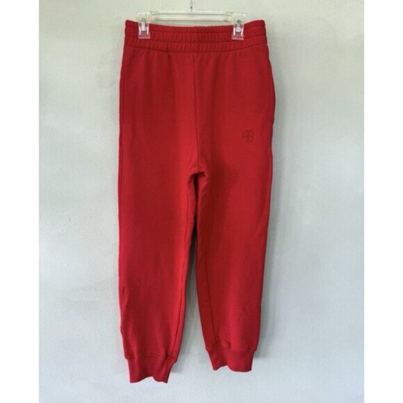 Anine Bing True Red Tracy Sweatpants Joggers Women’s Small S Casual Pants Sweat - Picture 1 of 4